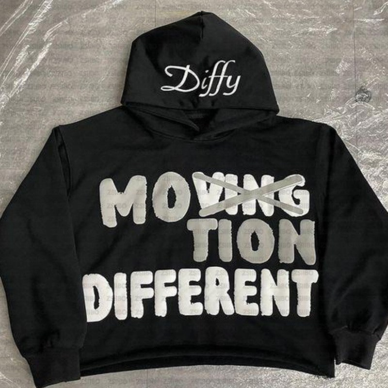 Hip Hop Gothic Style Hoodie Letter Print Sweatshirt
