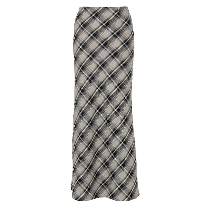 Women's Retro Fashion Rhombus Hip Skirt