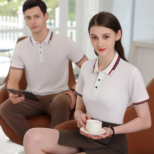 Ice Cotton High-end Enterprise Clothes Lapel Short Sleeve 190g
