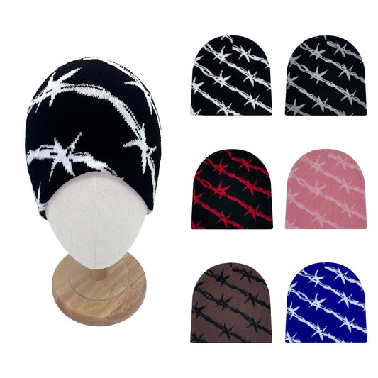 Outdoor Keep Warm Double Jacquard Knitted Hat Men's And Women's Hats