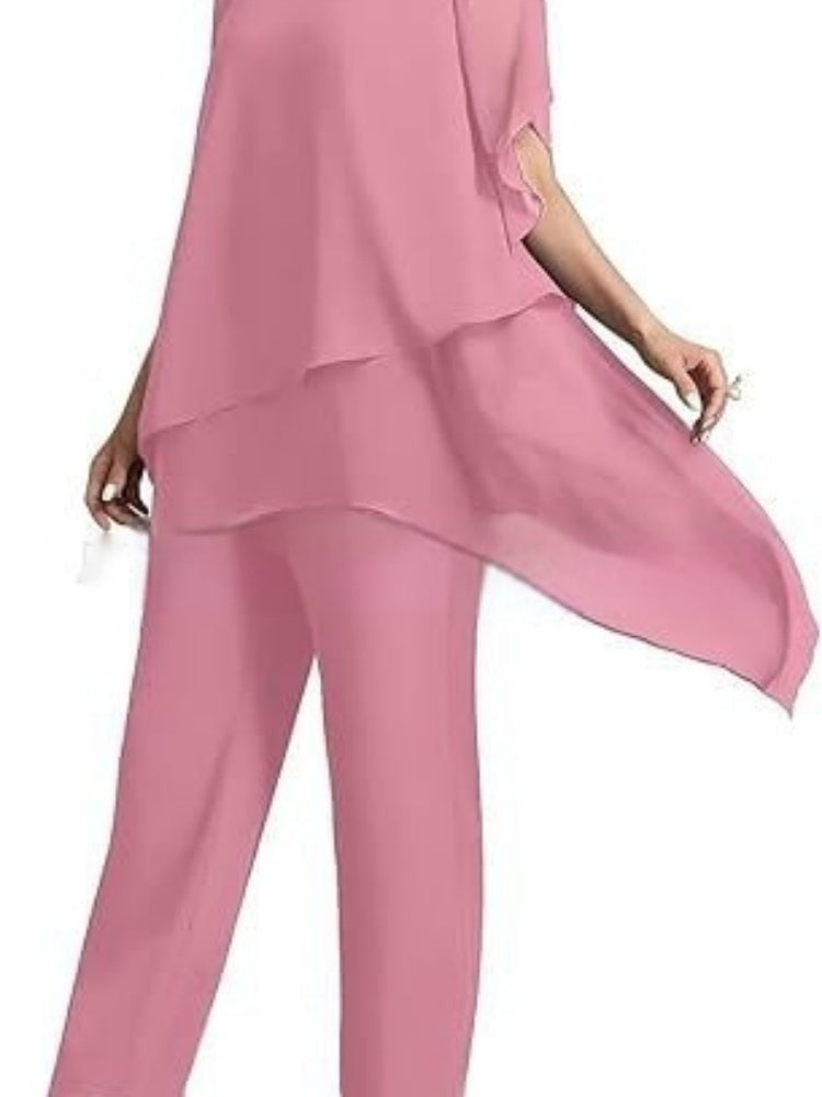 Chiffon Solid Color Loose And Irregular Suit