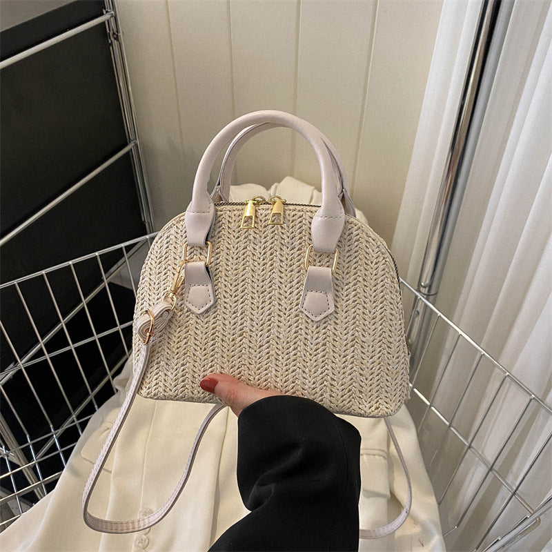Women's Fashion Simple Casual Woven Handbag Shoulder Crossbody Bag