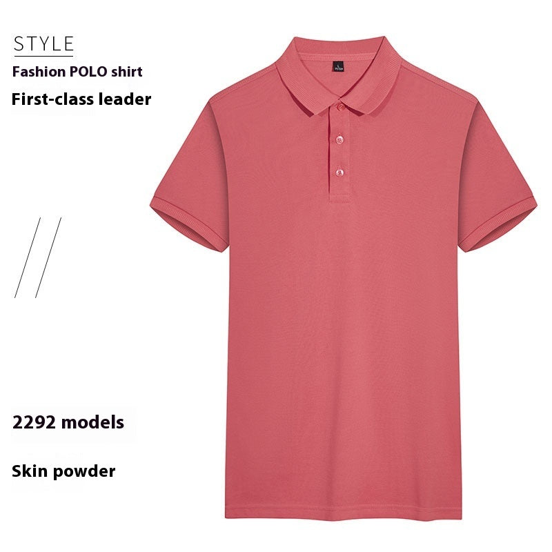 Summer Lapels Polo Shirt Short Sleeve Thin Breathable