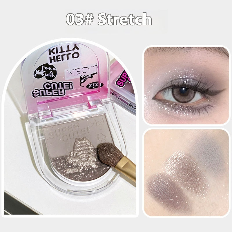 Xixi Goodcat Ning Three Colors Eye Shadow Plate Matte Shimmer Diamond In The Debris