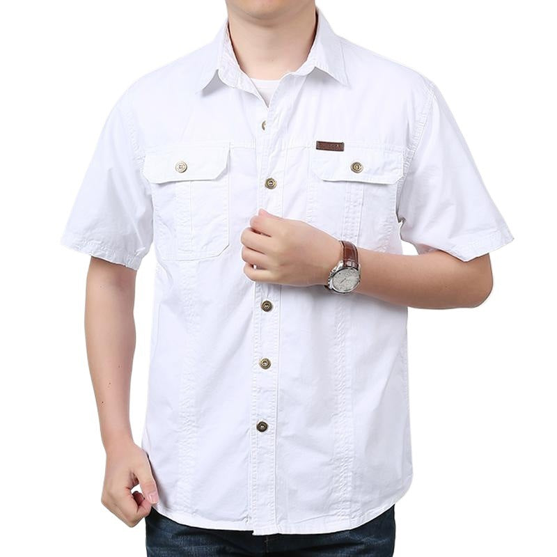 Solid Color Shirt Loose Half Sleeve Coat