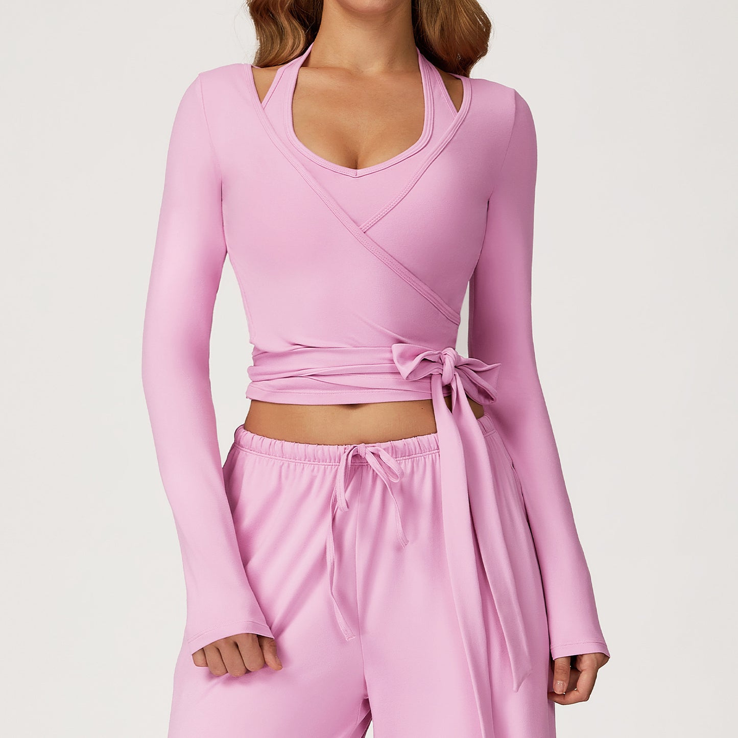 Fleece Yoga Long-sleeve Yoga Outfit Outdoor High-end Sportswear