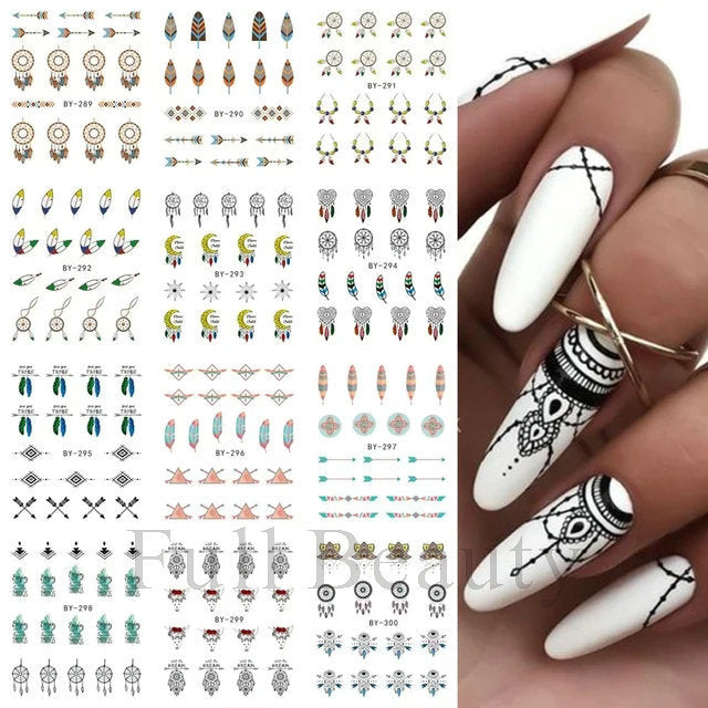 Cartoon Animal Nail Beauty Water Printing Stickers