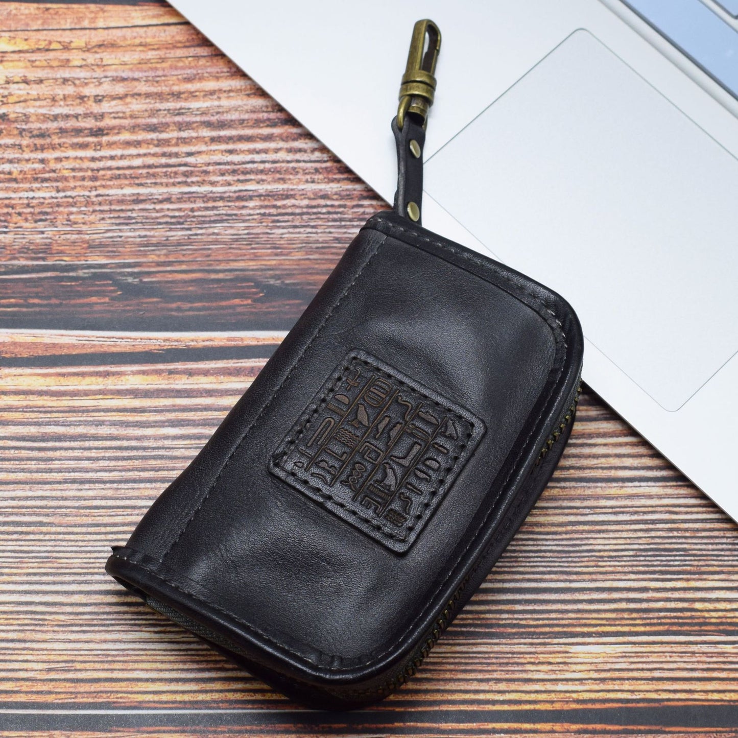 Vegetable Tanned Leather Multifunctional Large Capacity Car Key Case
