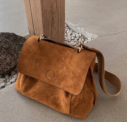 Borse A Tracolla Con Patta In Pelle PU nabuk Per Donna Borsa A Tracolla