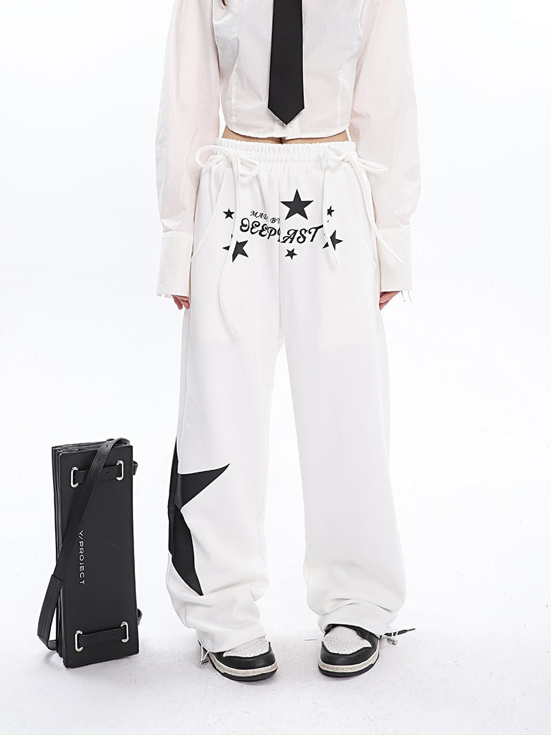American Retro High Street Hiphop Hip Hop Print Track Sweatpants