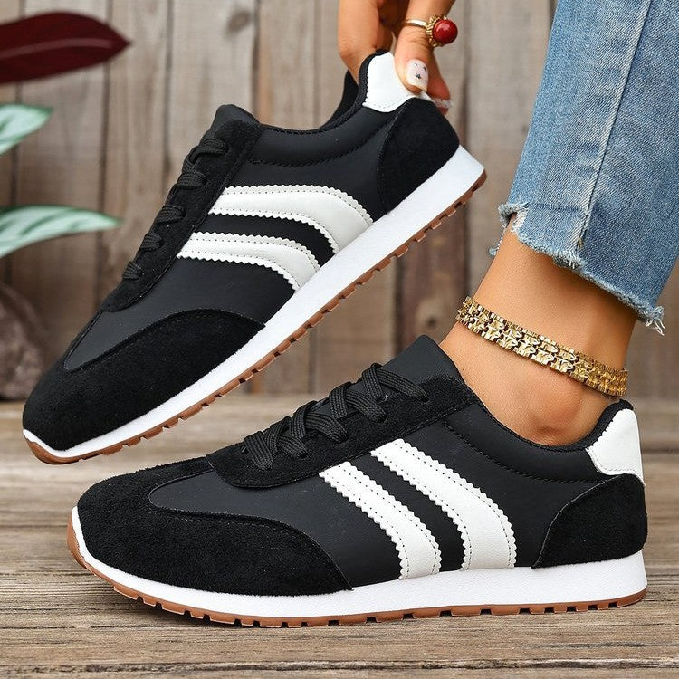 Outerwear Lace-up Color-block Casual Athletic Shoes