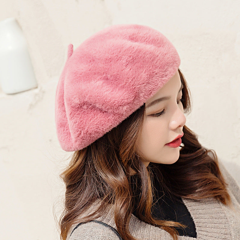 Women's Fashion Mink Hair Beret Leisure