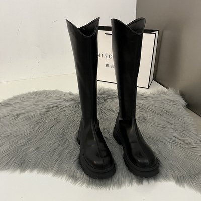 Women's Fashionable And Versatile Back Zipper Thigh-high Boots