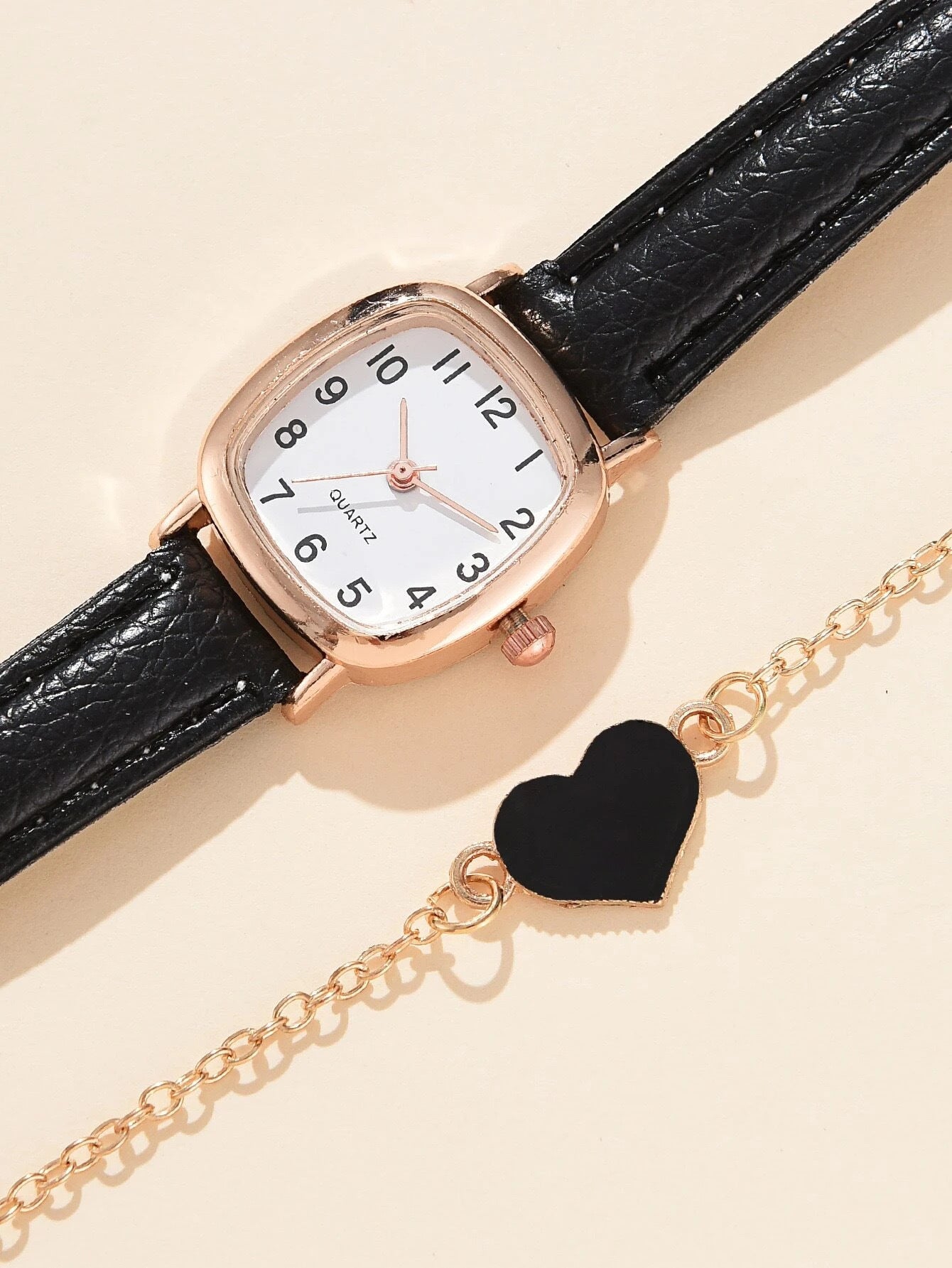 Square Plate Leather Belt Artistic Retro Women's Watch