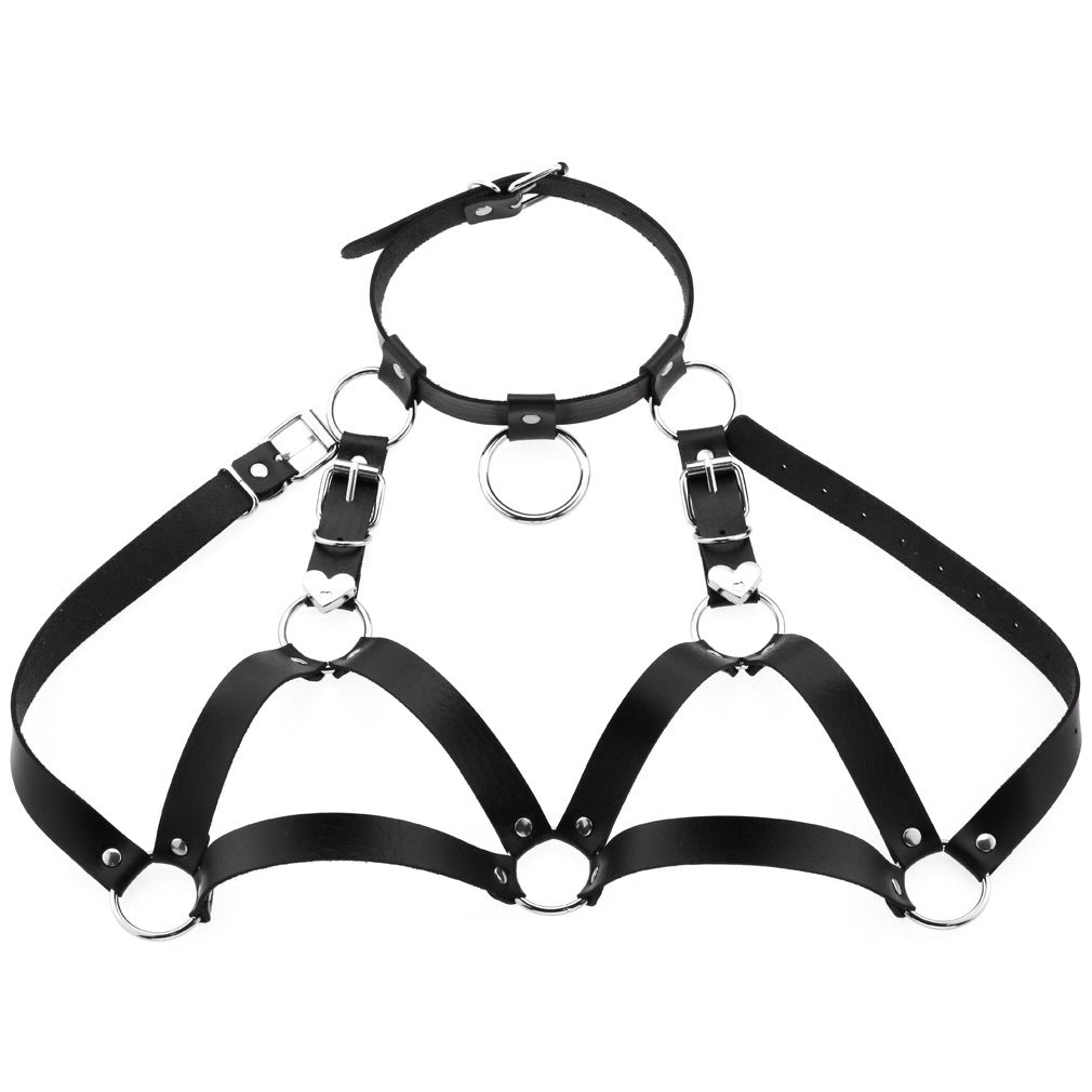 Trendy Punk Harajuku Performance Leather Collar Straps