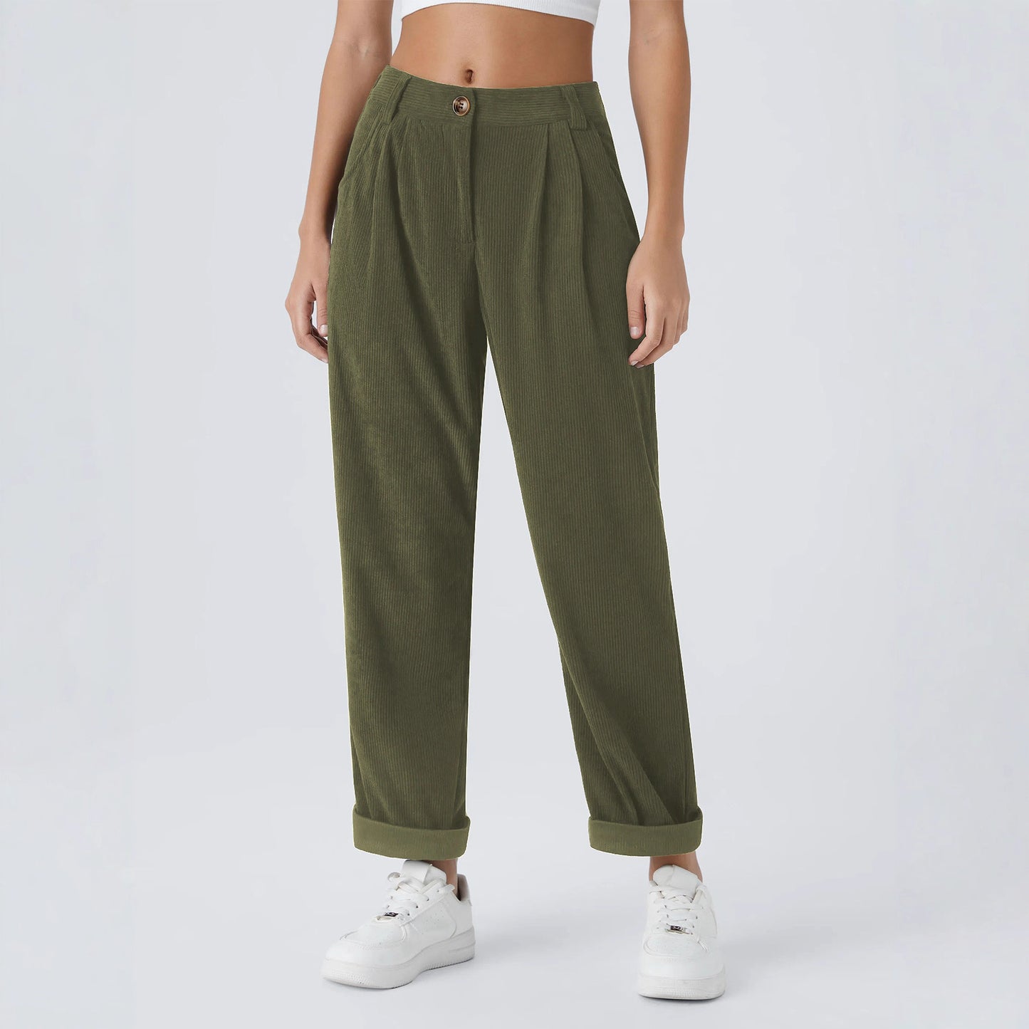 Casual Suit Wide-leg Pants With Velvet