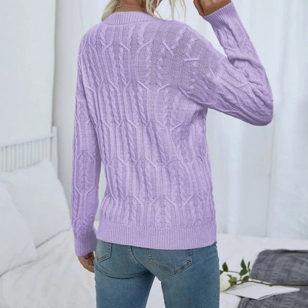 Idle Style Solid Color Sweater Women's Autumn And Winter Soft Glutinous
