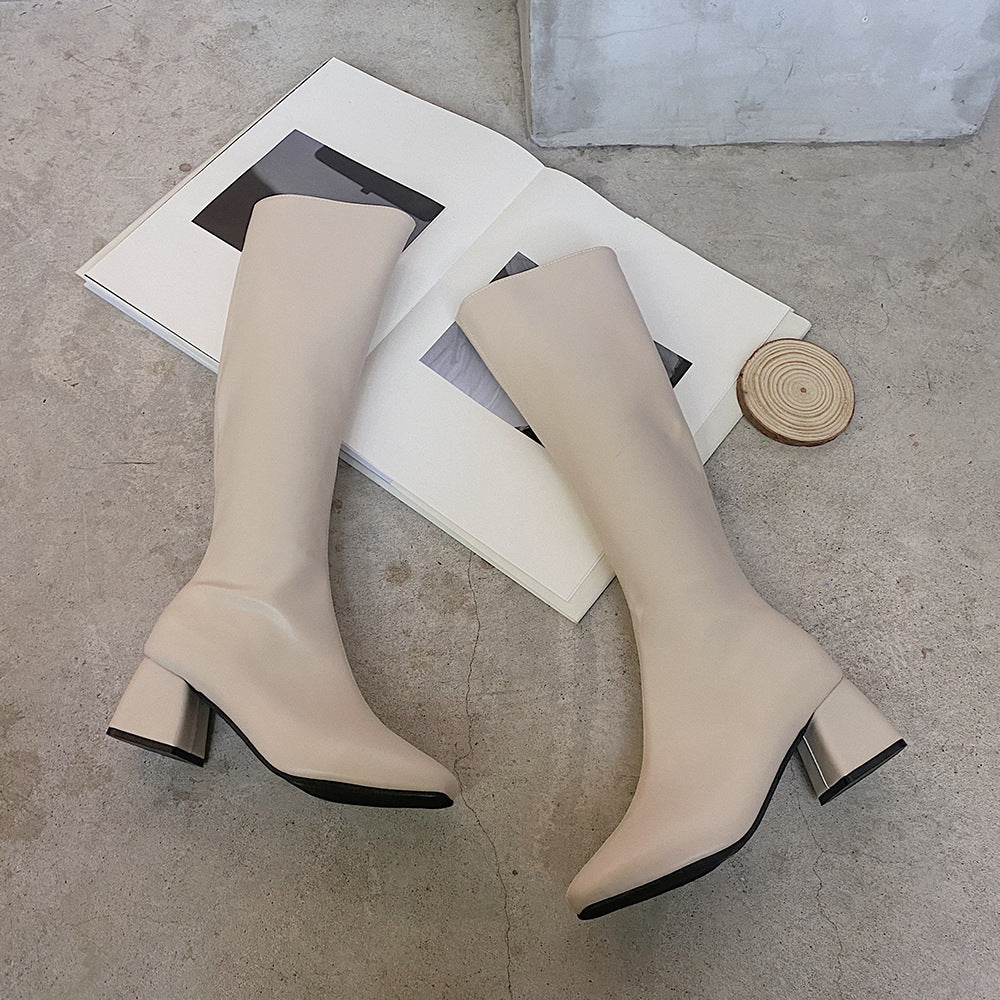 Women's New Thick High-heeled Knight High Boots