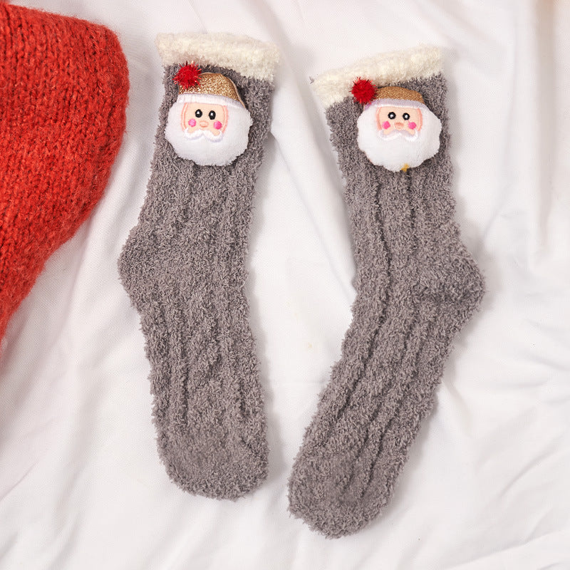 Coral Socks For Children In Autumn And Winter