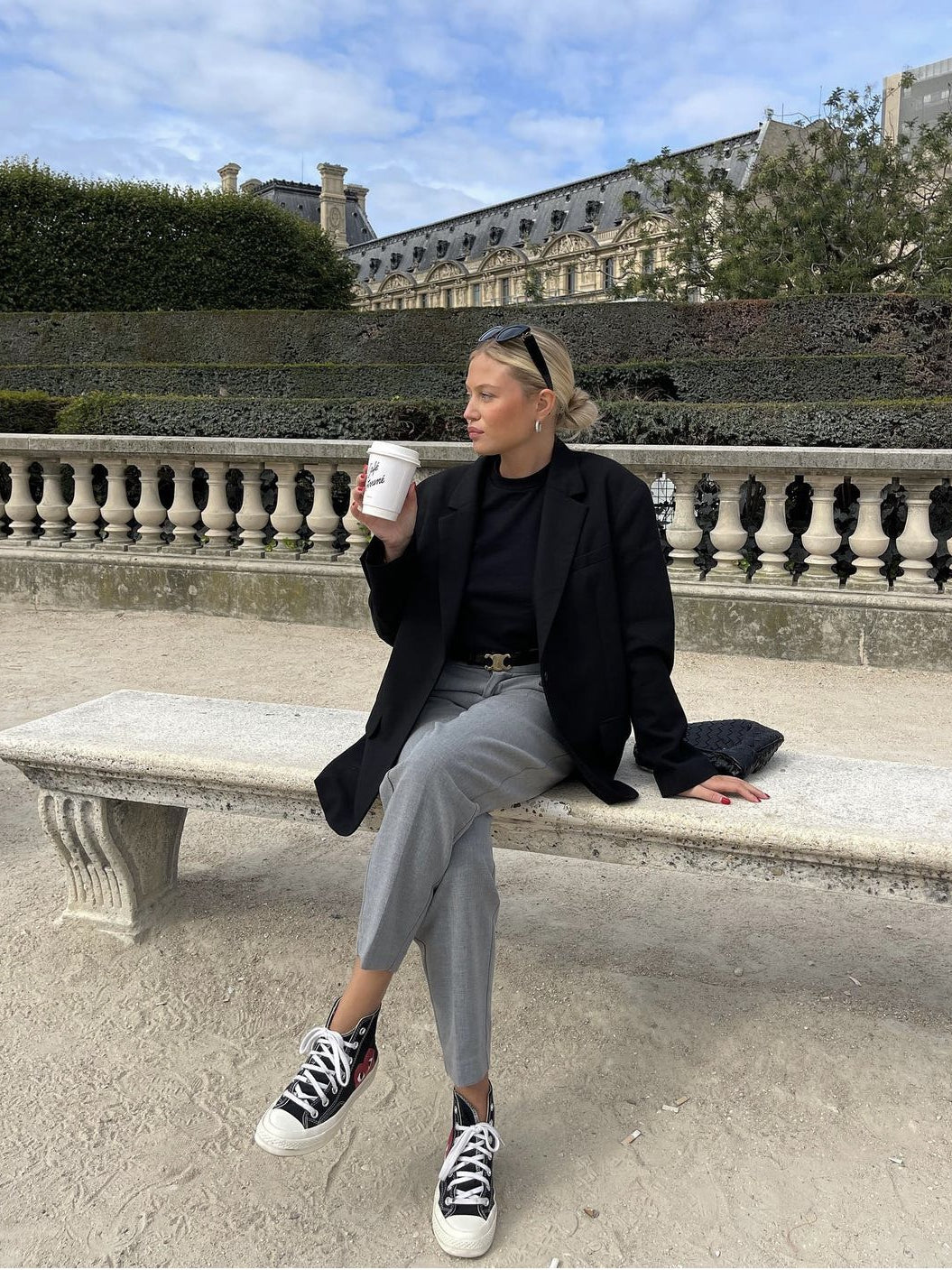 Simple Grey High-waisted Trousers With High Quality And Thin New Casual Autumn Women