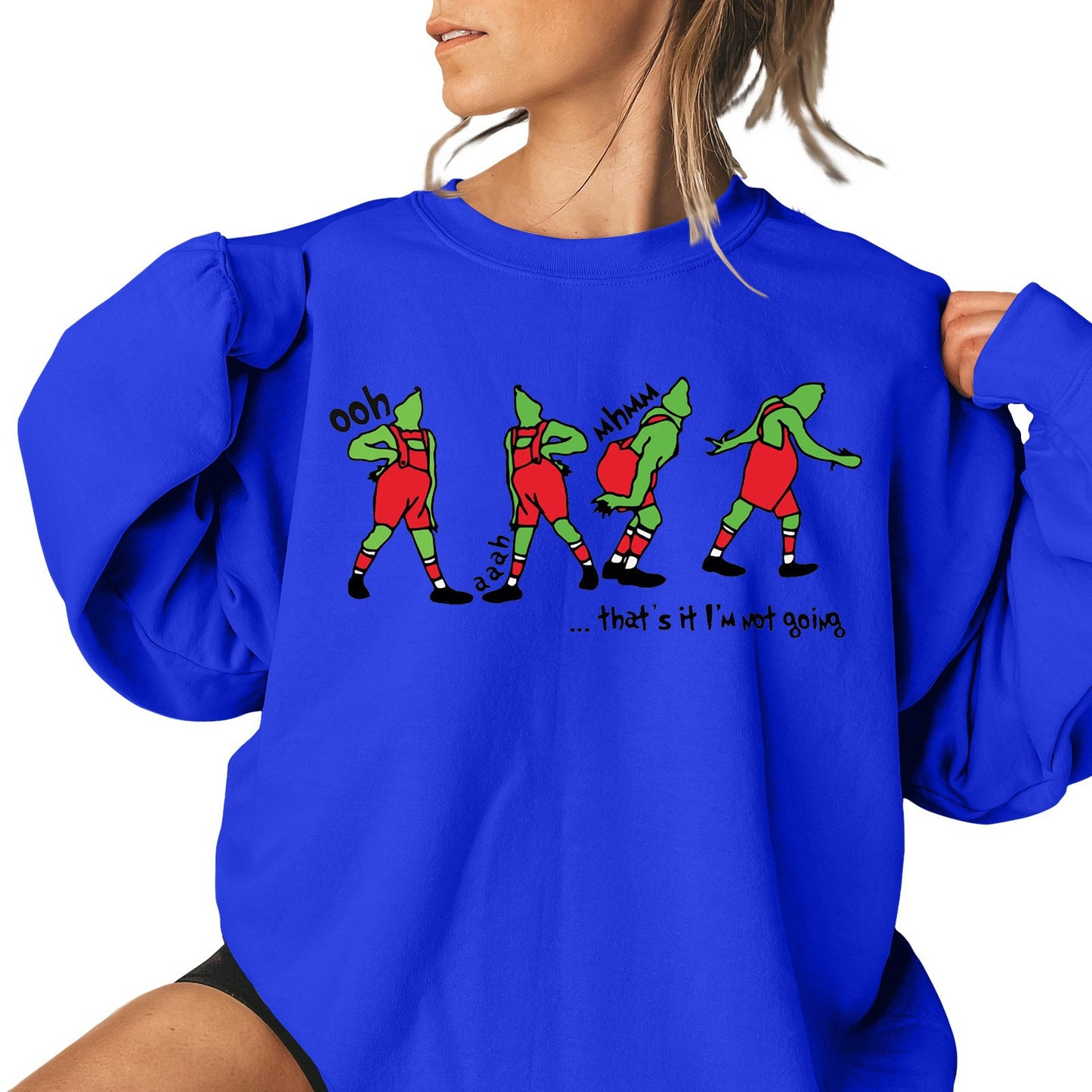 Ladies New Christmas Pattern Printing Casual Sweatshirt