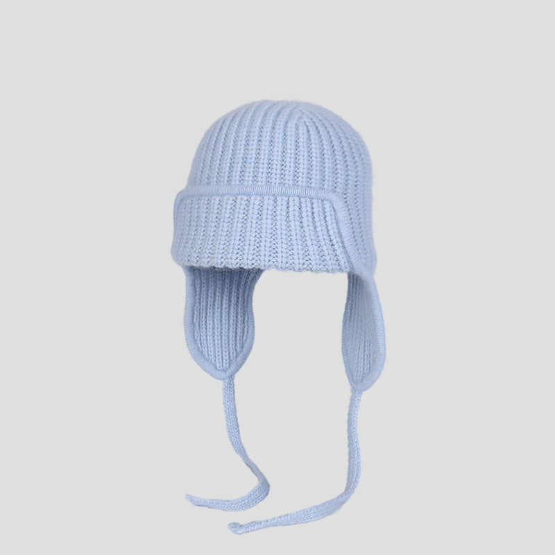 Double-layer Thickened Winter Warm Ear Protection Knitted Hat