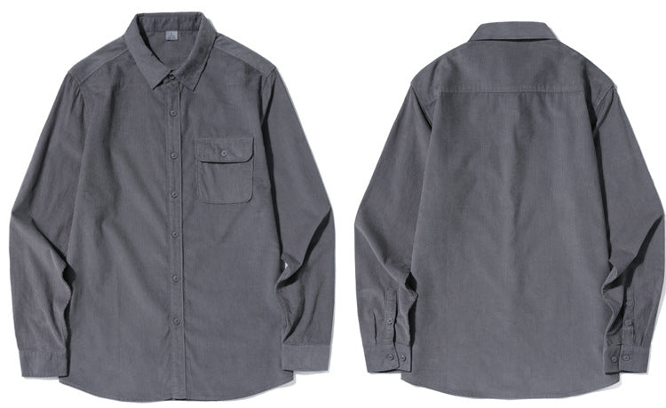 Men's Corduroy Long Sleeve Casual Shirt