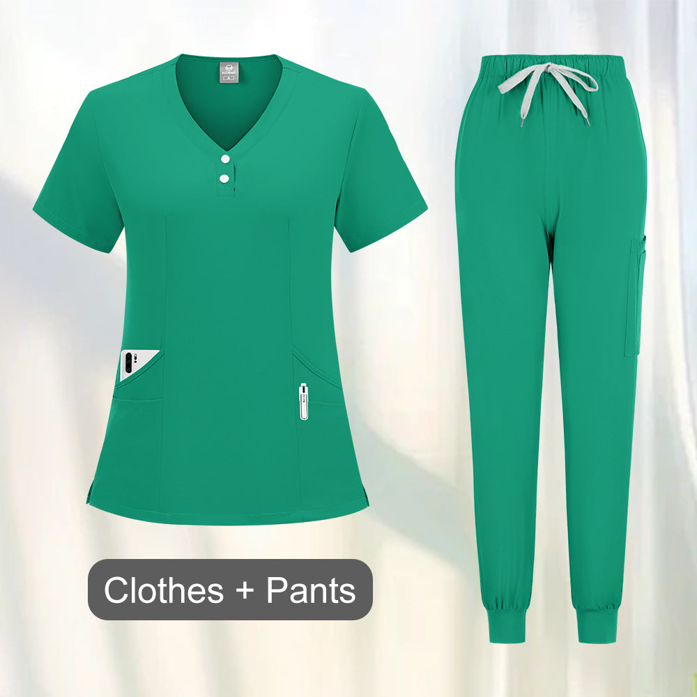 Work Uniform Scrub Top And Pants Nursing Set