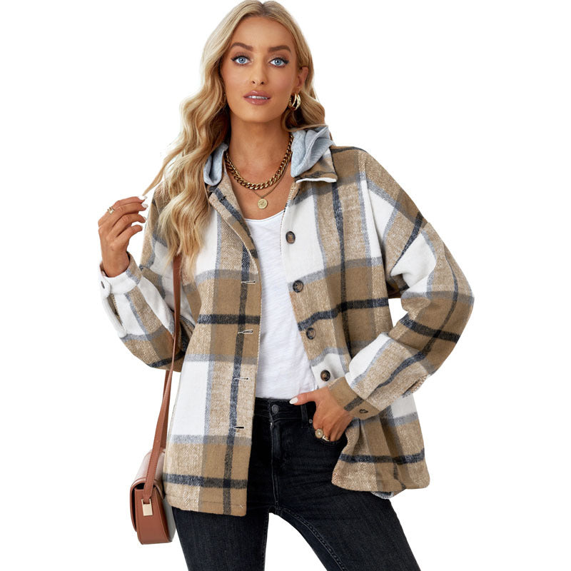 Women's Winter Pure Cotton Plaid Jacket