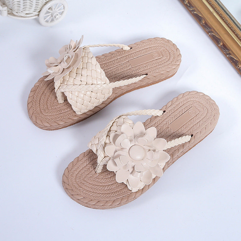 Blomsterslippers Hjemme- og udendørssandaler Strandslippers