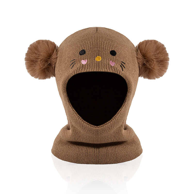 Embroidery Cartoon Cat Hat For Boys And Girls