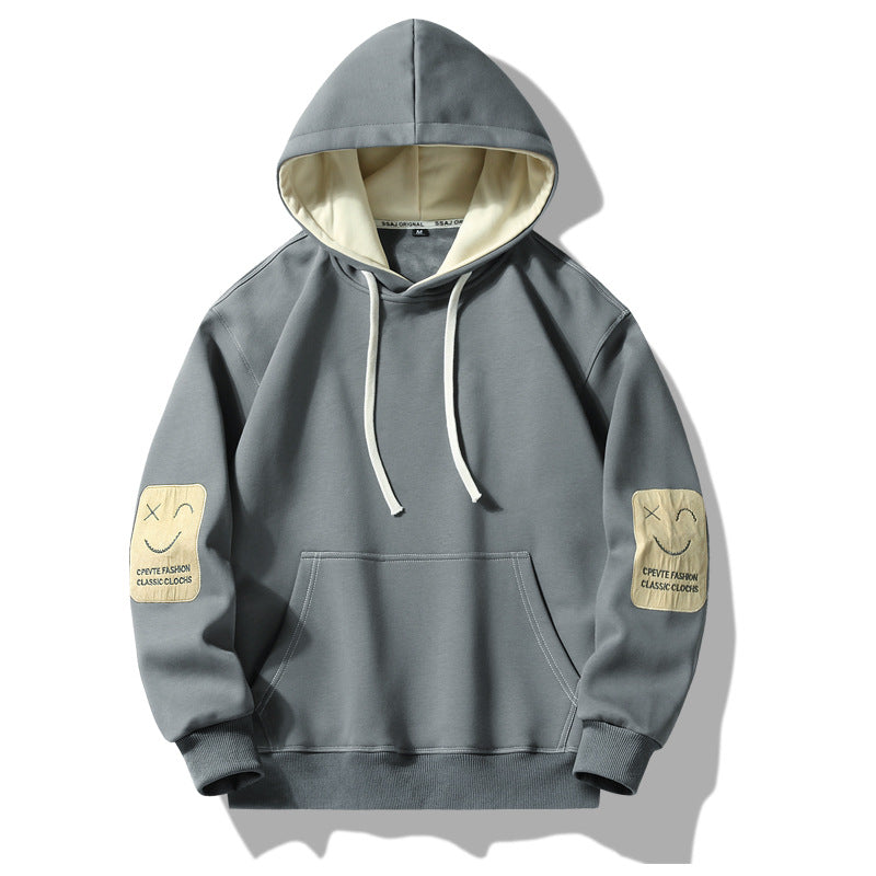 Mens Cotton Hoodie With Fleece Lining Loose Fit For Teens