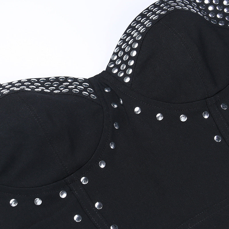 Women's Trendy Stud Metal Suspender Top