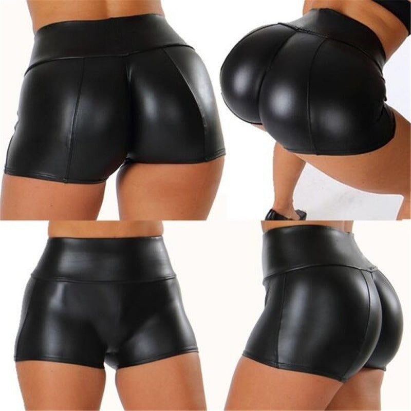 Bodycon Hip-hugging Nightclub Outfit Leather Shorts