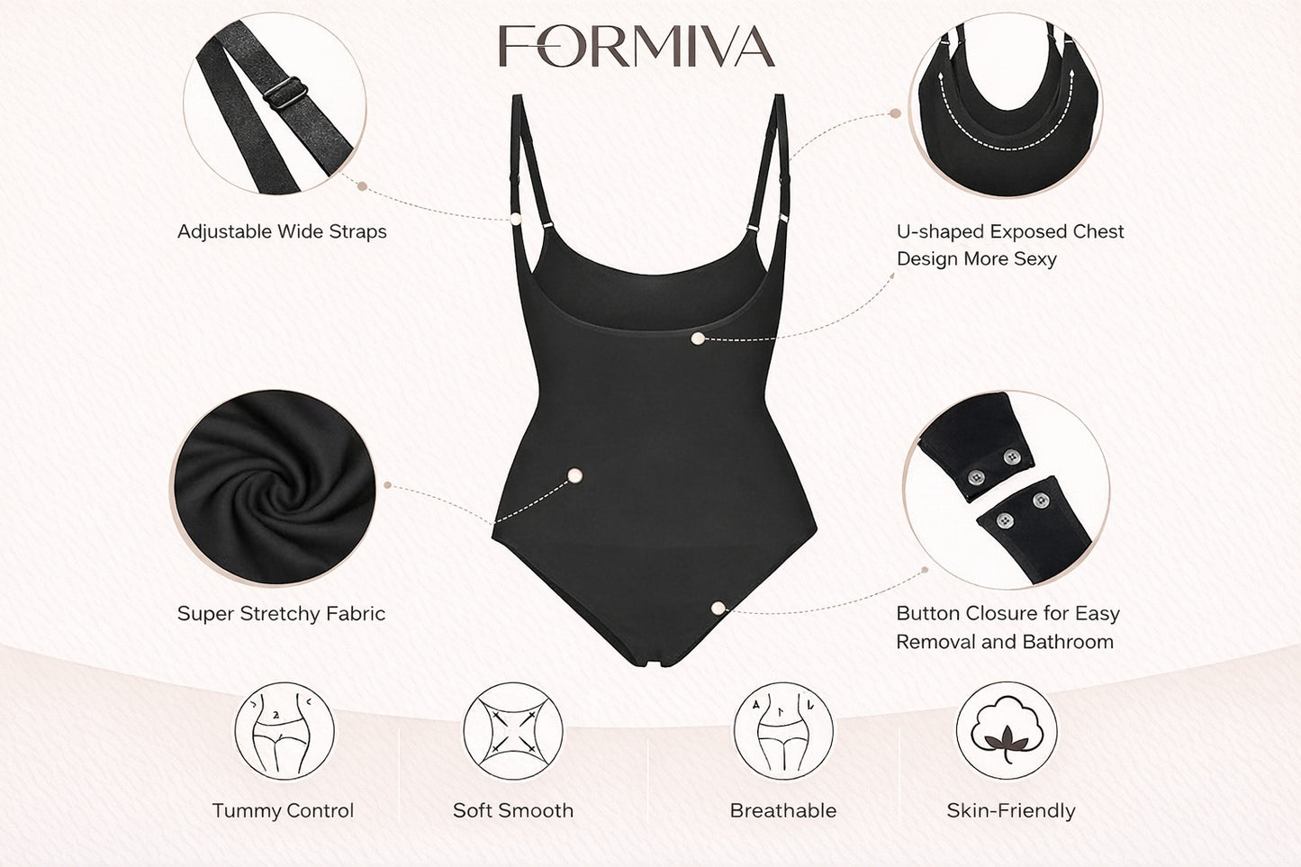 Open Bust Shapewear Tummy Control Bodysuits For Women Seamless Compression High Waisted Body Shaper