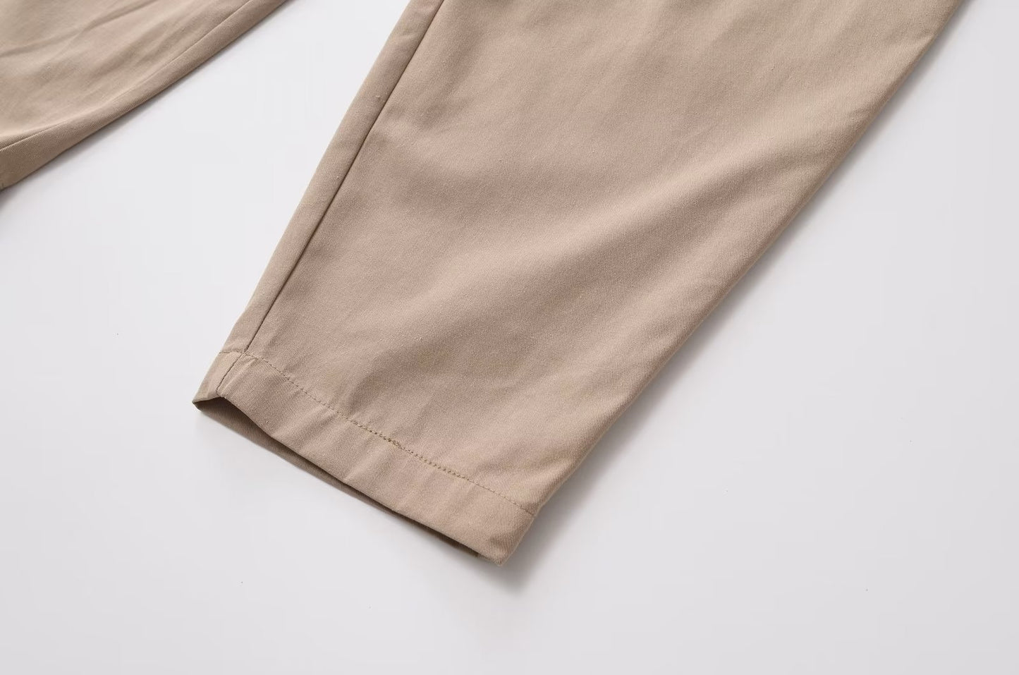 Women's Solid Color With Belt Casual Trousers
