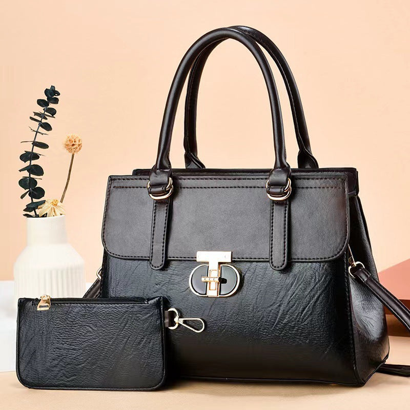 Two-piece Set Premium-feel Shoulder  Smaller Coordinating Bag