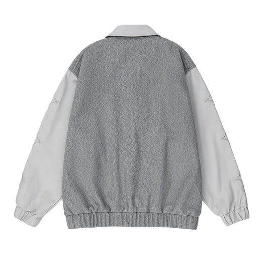 Men's Casual Contrast Color Splicing Coat