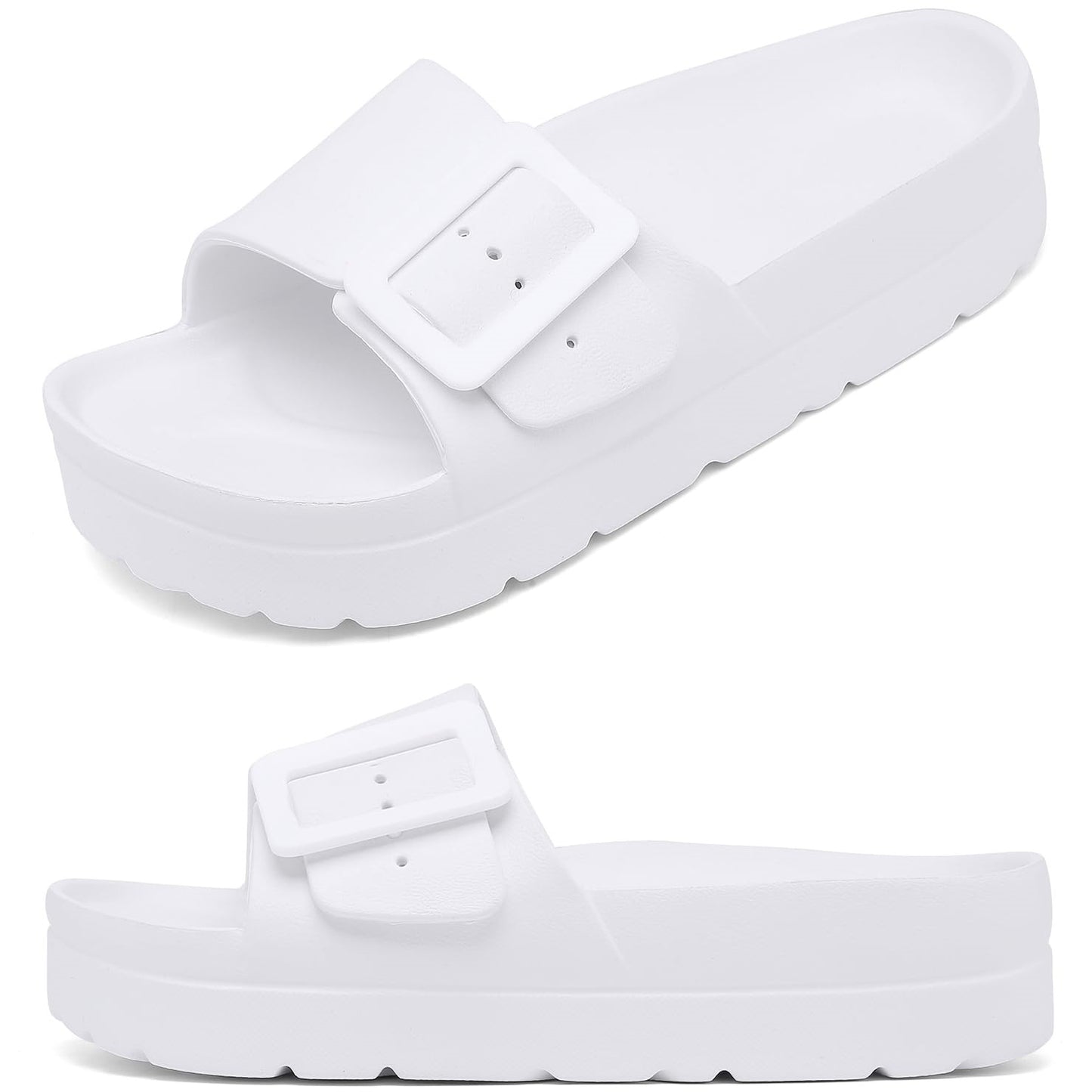 Adjustable Buckle Simple Fashion Comfortable Lightweight Cushion Slippers