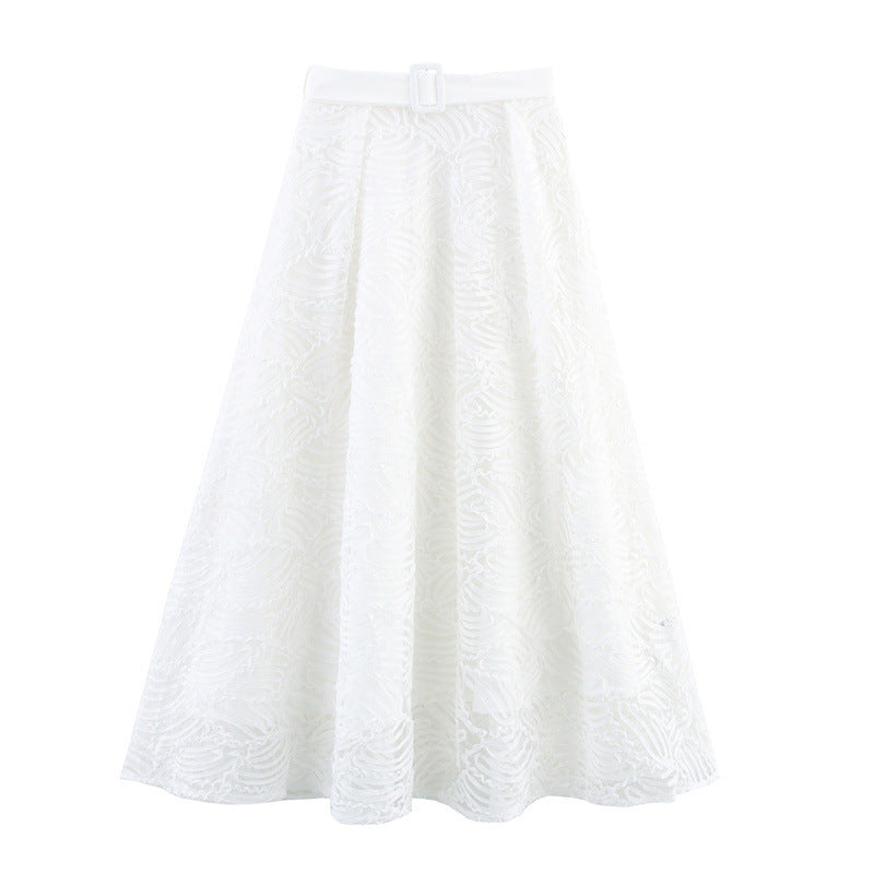 Tekstur Enkel Stil Dame-overskirt