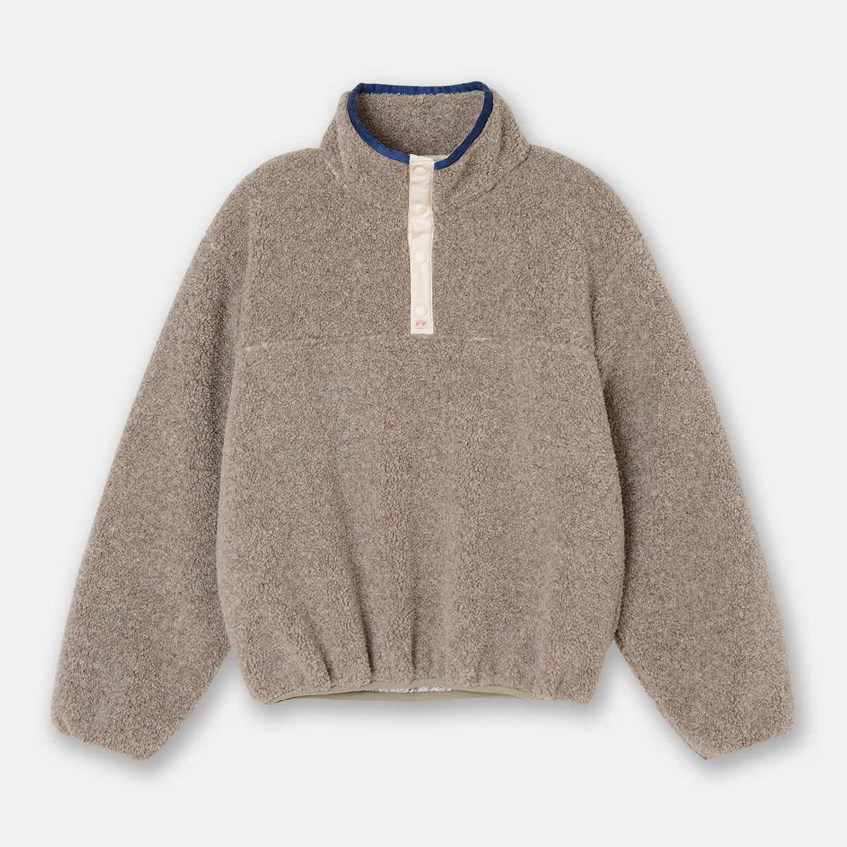 Lammeuld Sweatshirt Revers Fortykkende Varm Dovne Pullover Blød Klistret Plysfrakke