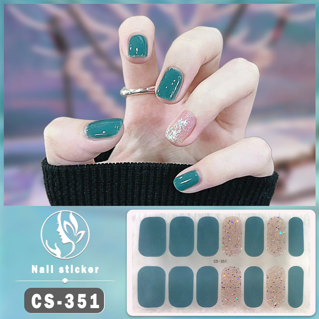 Waterproof Solid Color Nail Art Nail Shaped Piece