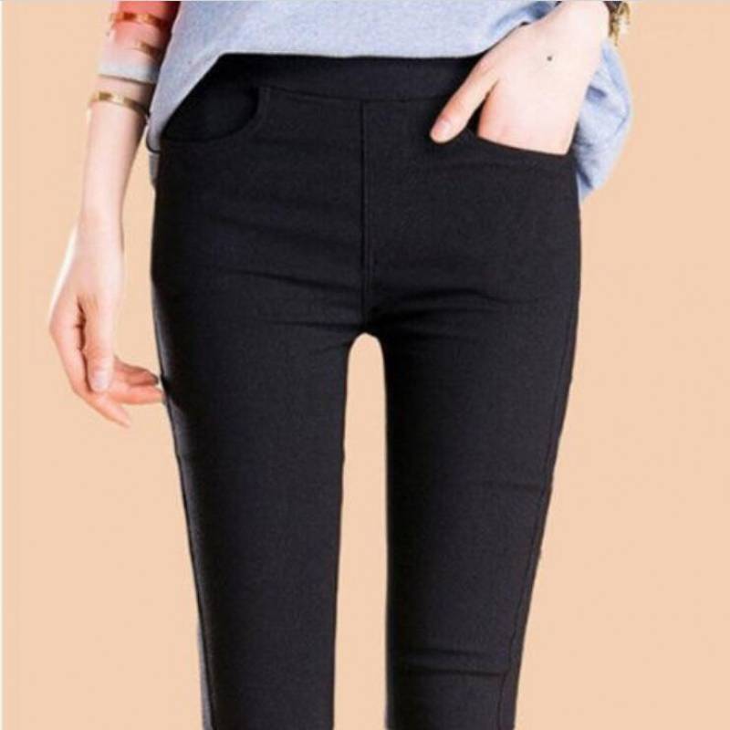 Plus Velvet Højtaljede Slankende Moderne Slim Fit All-match Leggings