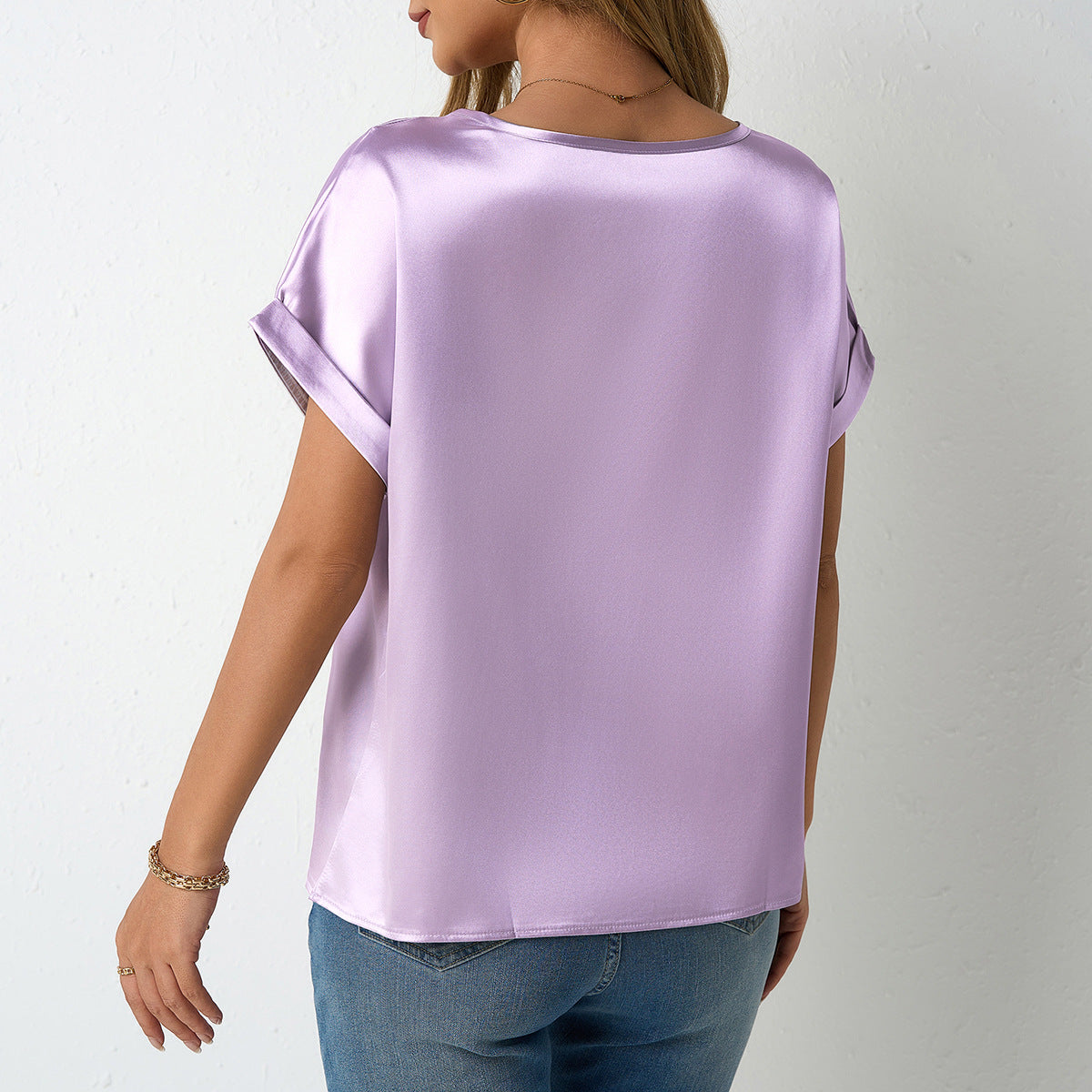 Ny Forårssommer Løstsiddende Kort T-shirt til Kvinder
