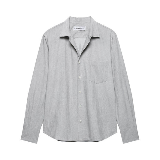 Autumn Solid Color European And American Tuyere Pocket Decoration Shirt