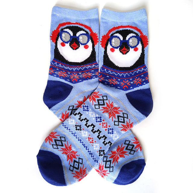 Women Casual Winter Christmas Socks Thickened David's