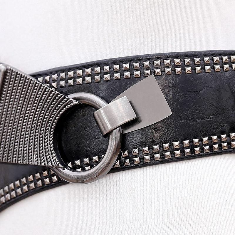 Personalized Fashionable All-match Wide Waist Seal Oblique Women's Belt