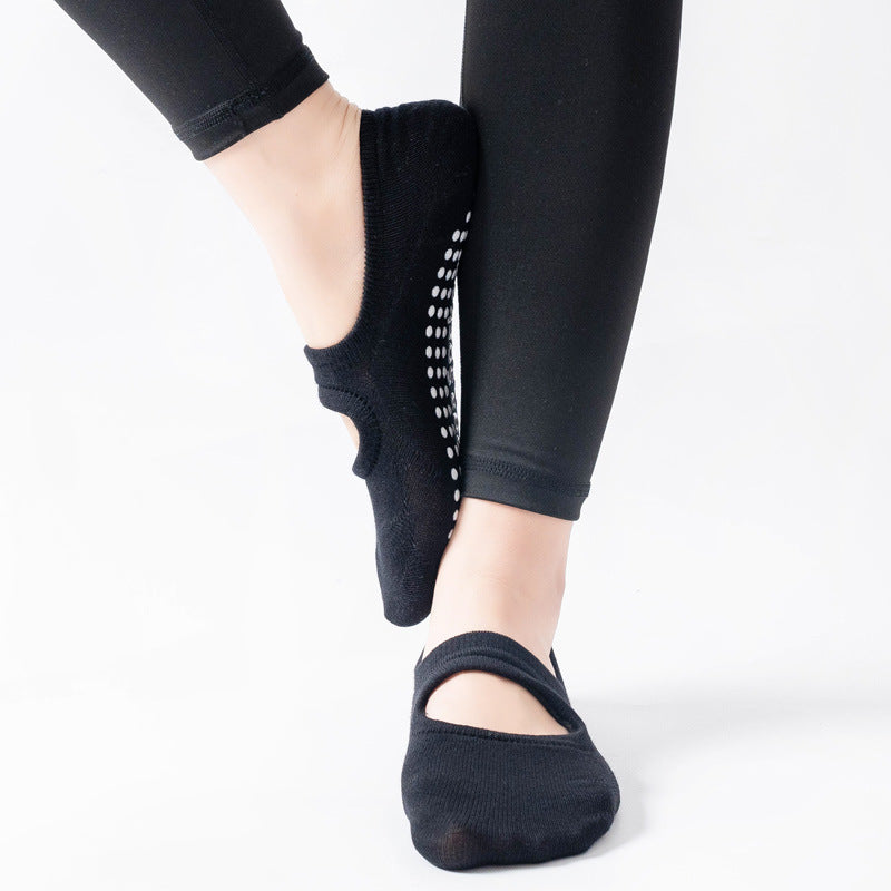 Female Simple Plus Size Backless Invisible Yoga Socks
