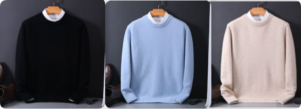 Round Neck Sweater Men's Loose Oversized Knit Bottoming Shirt