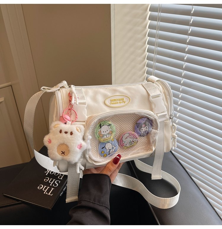 Preppy Style Cute Transparent Crossbody Bag